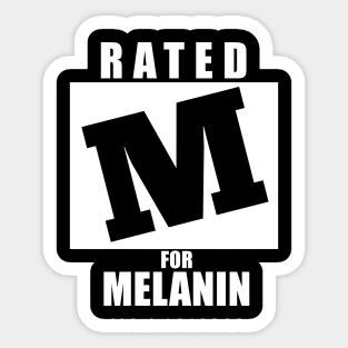 Rated M for Melanin Sticker